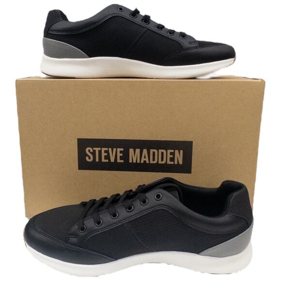 STEVE MADDEN Men's P-Sceetr Casual Jogger Sneaker Shoes  Black Gray 11 or 12 - Picture 1 of 7